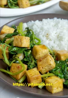 Kangkong and Tofu With Oyster Sauce Recipe